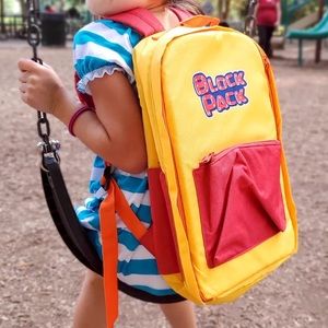 Cortex Yellow Toys Block Pack with Building Plate Backpack